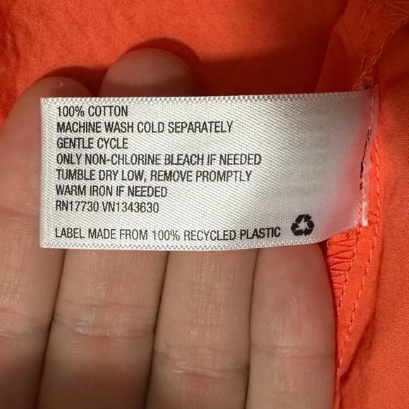 Coral Pink Women Sundress Dress L Pleated Ruffle Sleeveless Square Neck #1469 - Picture 4 of 7